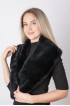 Black rex rabbit fur collar